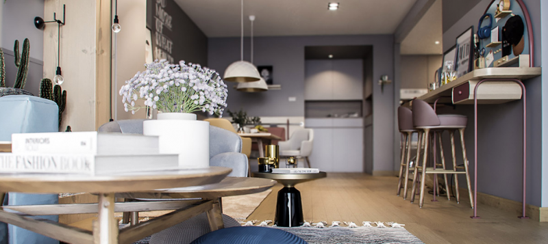 Квартира для молодой пары в теплых тонах