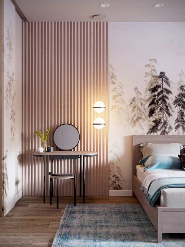 Просторные апартаменты, оформленные в пастельных тонах