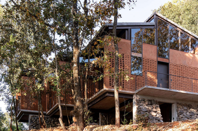 Дом для отпуска, расположенный в небольшом городке Мичоакан в Мексике