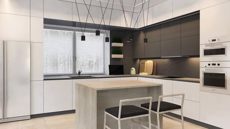 Интерьер с желто-зелеными акцентами