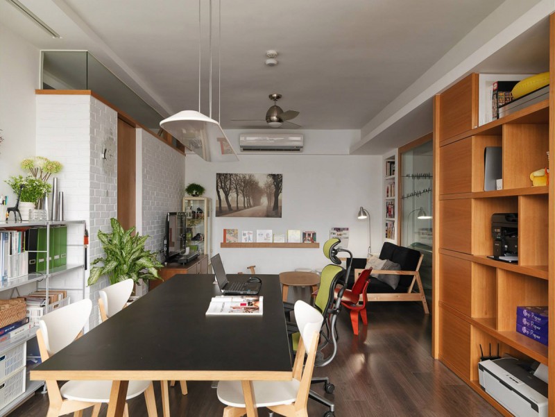 Интерьер уютной семейной квартиры в Тайбэй