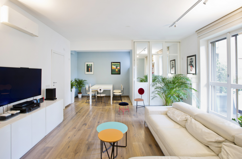 Дизайн интерьера двухуровневых апартаментов в Милане Дизайн интерьера двухуровневых апартаментов в Милане