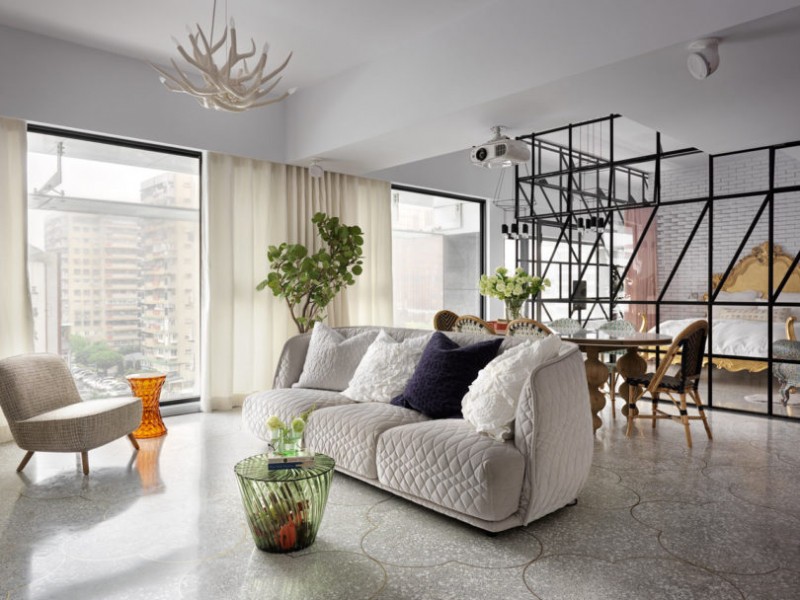 Современная квартира в Тайбэе площадью 132 м2