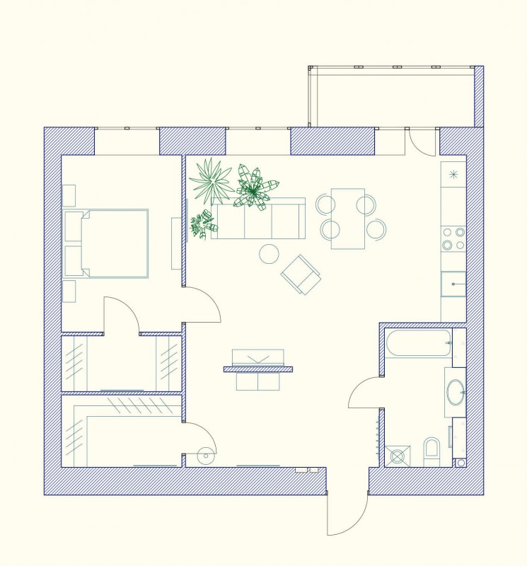 Уютный, мягкий, наполненной цветом интерьер