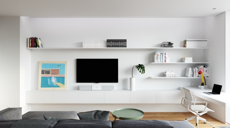 Контрастный интерьер квартиры площадью 70 кв.м.