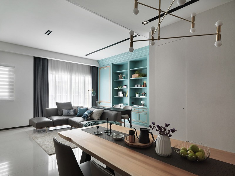 Квартира в серо-голубых тонах