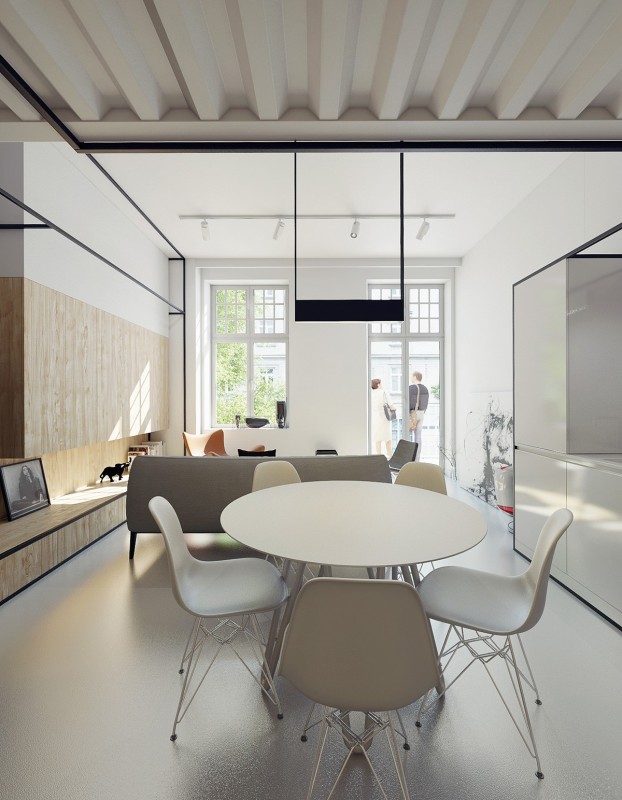 Современные и функциональные двухуровневые апартаменты в Кракове