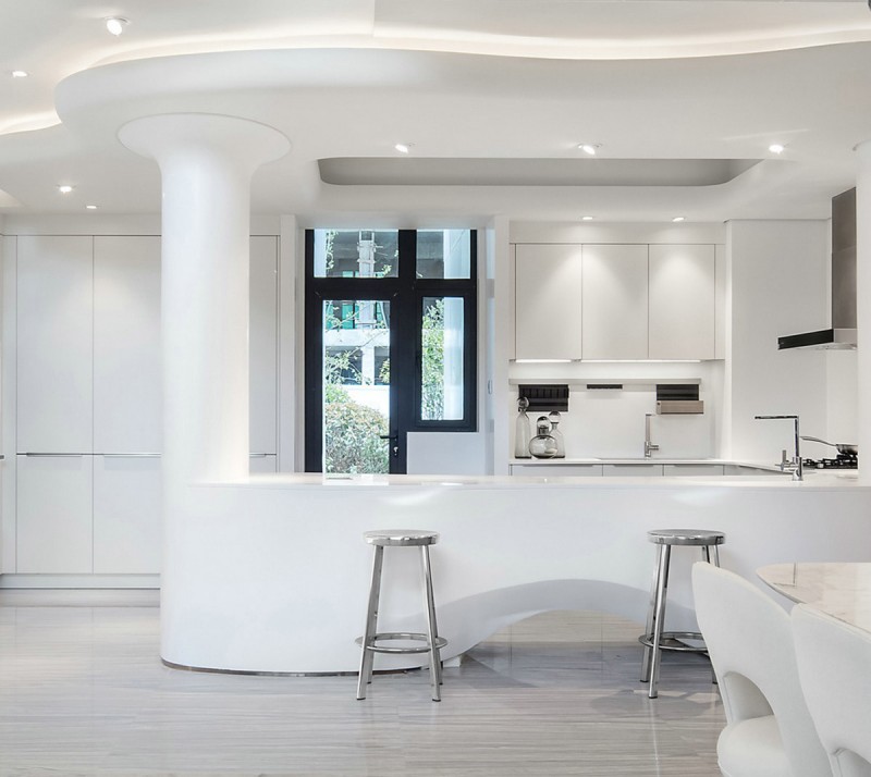 Футуристический интерьер резиденции в Китае