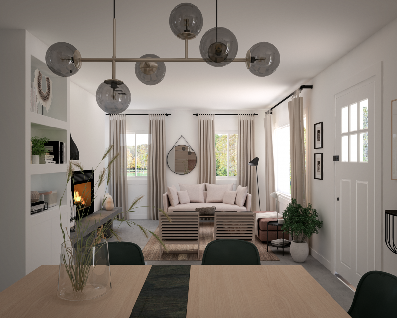 Интерьер квартиры в теплых нейтральных тонах