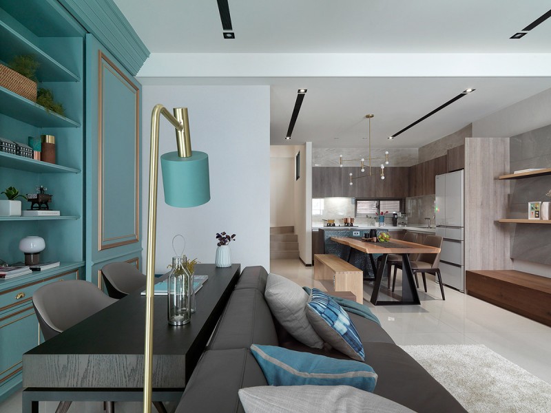 Квартира в серо-голубых тонах