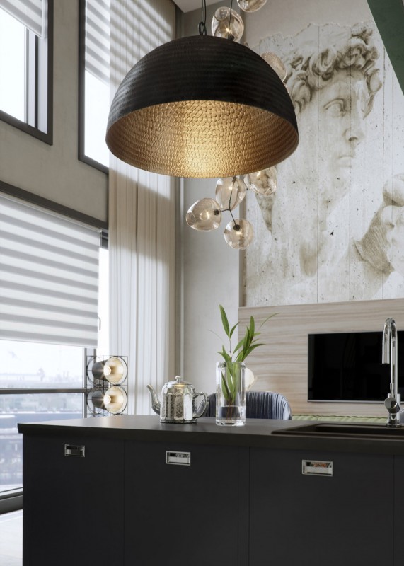 Оформление интерьера лофта в натуральных тонах