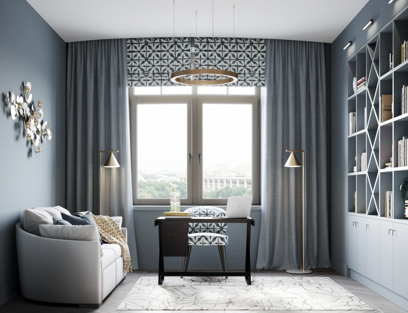 Просторные апартаменты, оформленные в пастельных тонах