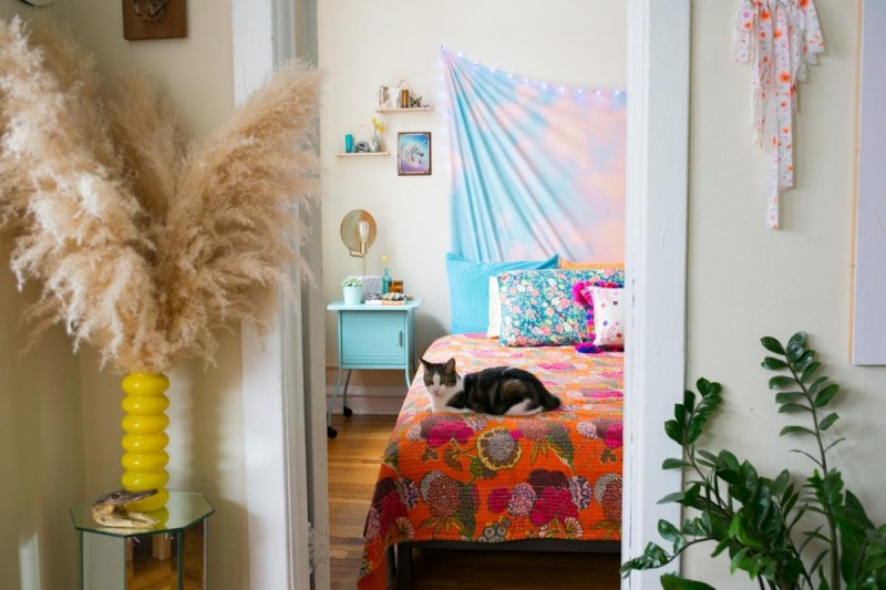 Красочный интерьер квартиры в Чикаго Красочный интерьер квартиры в Чикаго