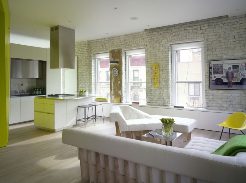 Квартира в стиле "лофт", расположенная в Нью-Йорке