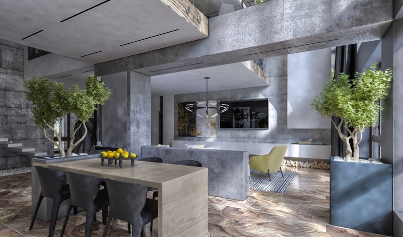 Проект двухэтажного таунхауса с потрясающим дизайном для молодой пары