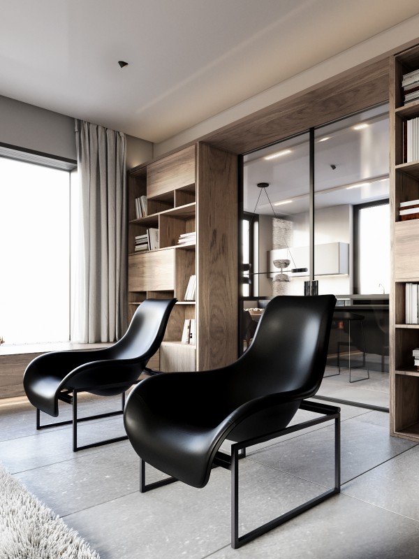 Контрастный дизайн интерьера