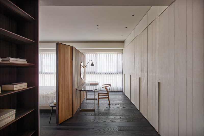 Натуральные материалы в интерьере апартаментов в Тайбэе