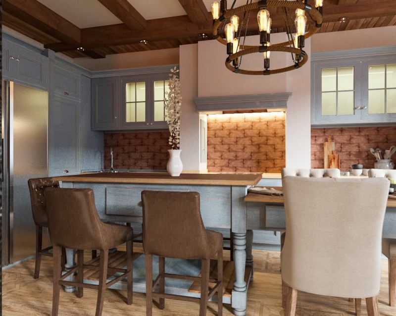 Интерьер эклектичной гостиной