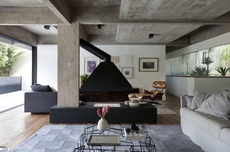 Интерьер с элементами индустриального стиля Интерьер с элементами индустриального стиля