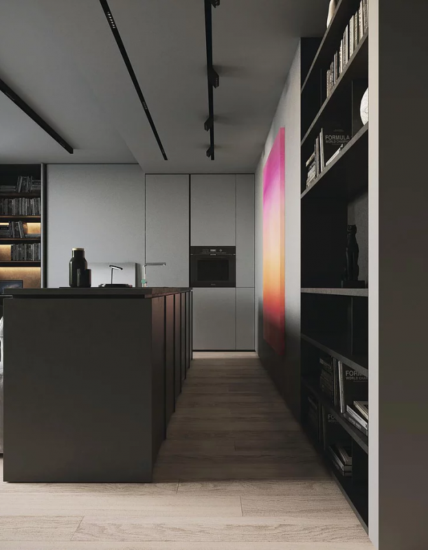 Интерьер варшавской квартиры в серых тонах Интерьер варшавской квартиры в серых тонах