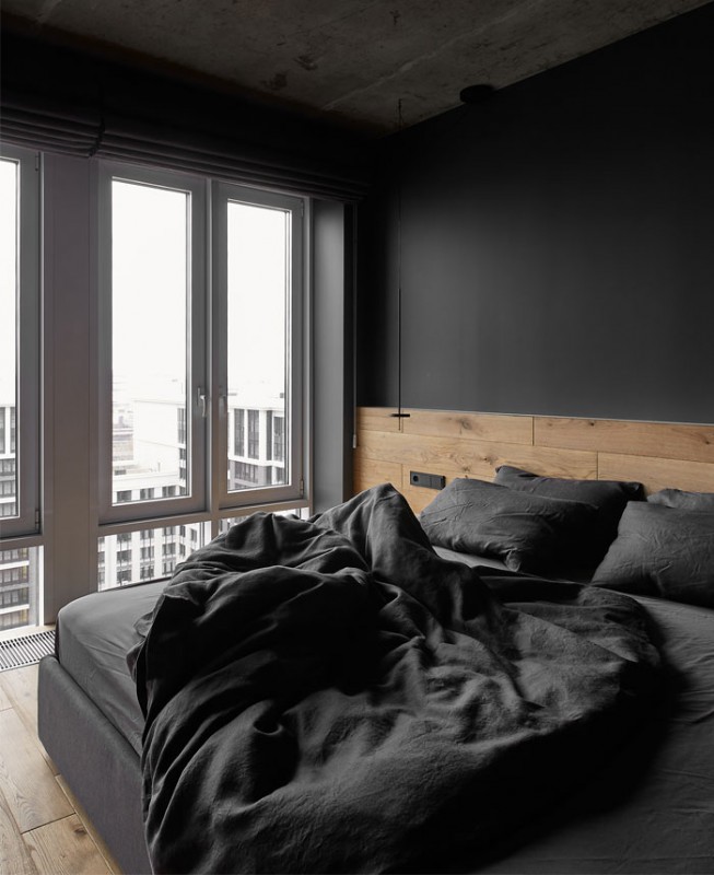 Контрастный интерьер стильных апартаментов