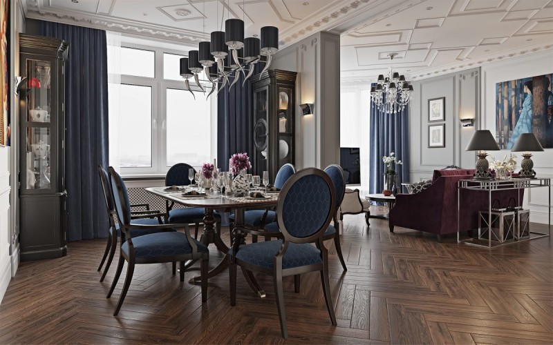 Квартира для большой семьи в классическом стиле Квартира для большой семьи в классическом стиле