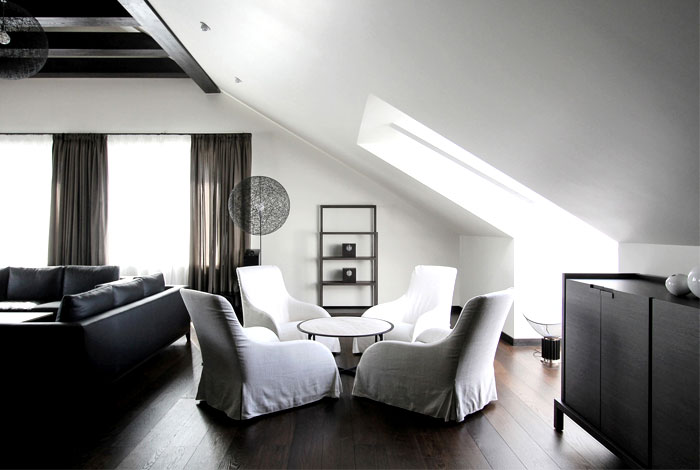 Минималистичный и изысканный интерьер пентхауса Минималистичный и изысканный интерьер пентхауса