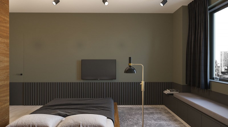 Проект квартиры в темных тонах