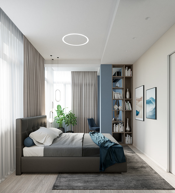 Современный интерьер – квартира в теплых тонах