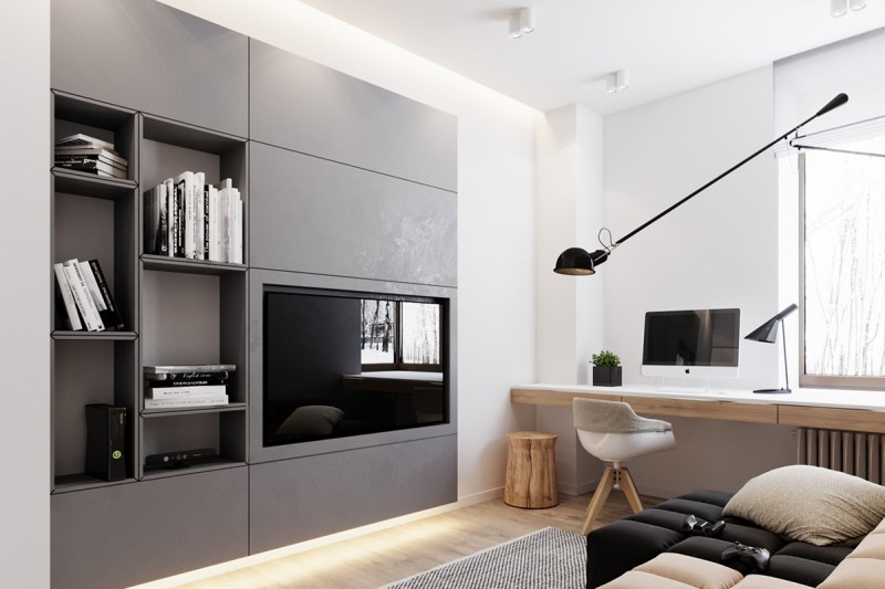 Стильная квартира в черно-белых тонах