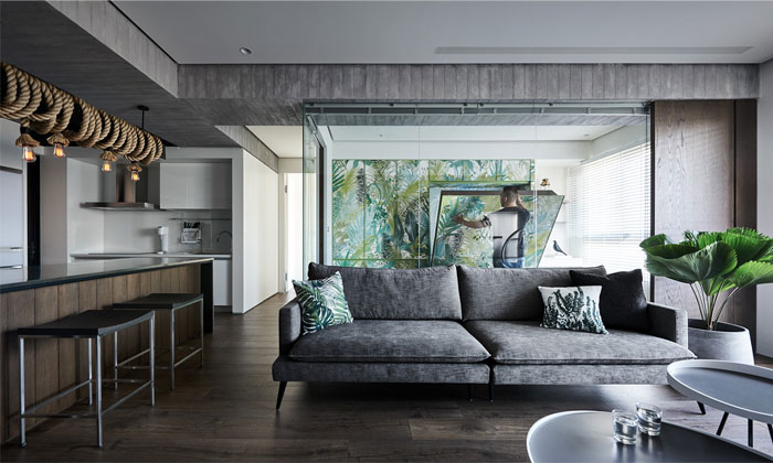 Джунгли в городе - интерьер квартиры в Тайбэе