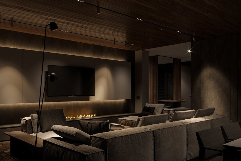 Интерьер дома, выполненный в спокойных, сдержанных тонах Интерьер дома, выполненный в спокойных, сдержанных тонах