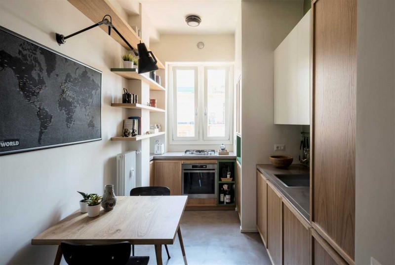 Интерьер просторной квартиры в Турине, Италия Интерьер просторной квартиры в Турине, Италия