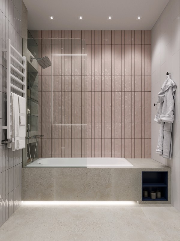 Просторные апартаменты в пастельных тонах