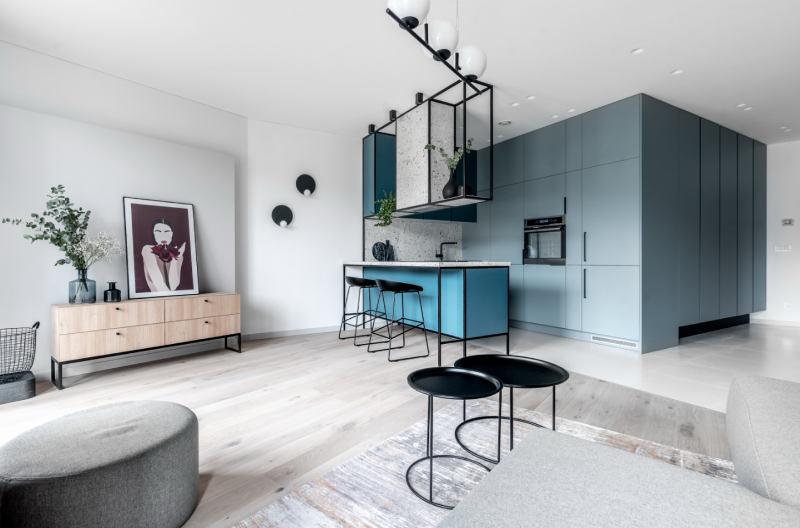 Цветовое разделение пространства в литовском доме Цветовое разделение пространства в литовском доме