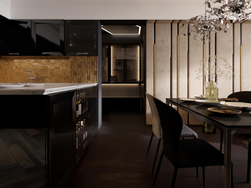 Дизайн интерьера квартиры в стиле "фьюжн"