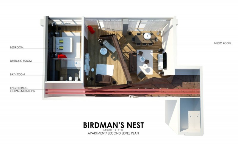 Двухуровневый пентхаус с панорамными окнами