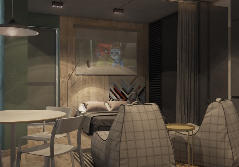 Минималистичная квартира-студия во Львове