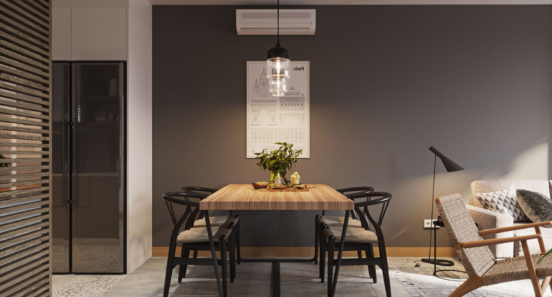 Акцент на элементы из дерева в оформлении уютной квартиры Акцент на элементы из дерева в оформлении уютной квартиры