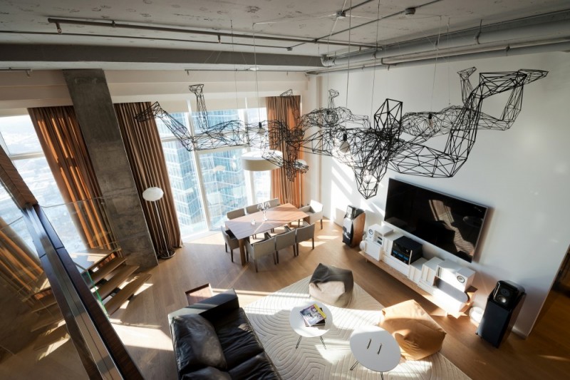 Двухуровневый пентхаус с панорамными окнами