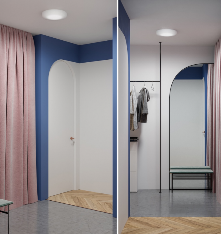 Яркая красочная квартира для пары с детьми