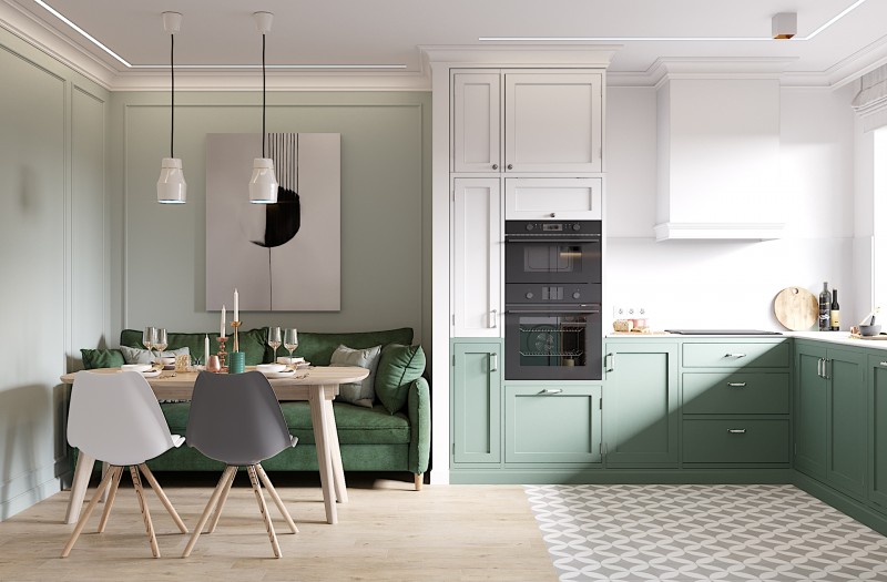 Современная квартира в приятной цветовой гамме с ноткой скандинавского настроения