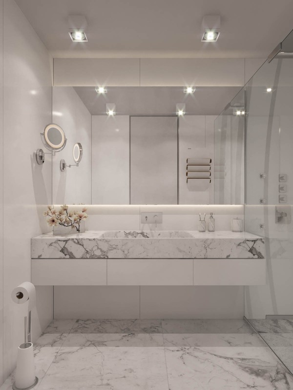 Контрастный интерьер просторных апартаментов Контрастный интерьер просторных апартаментов