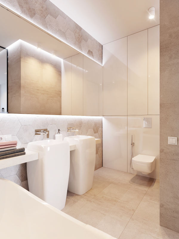 Практичная и функциональная квартира в розово-белых тонах