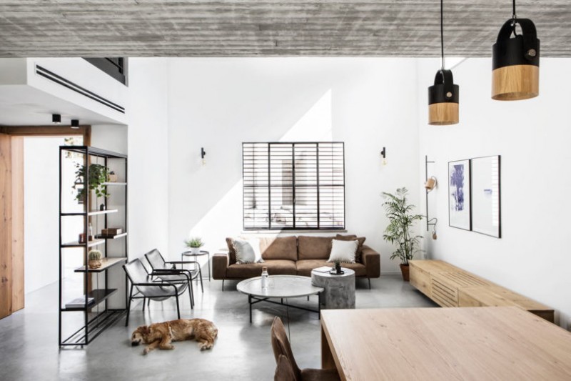 Интерьер дома в индустриальном стиле в Нир-Ам, Израиль Интерьер дома в индустриальном стиле в Нир-Ам, Израиль