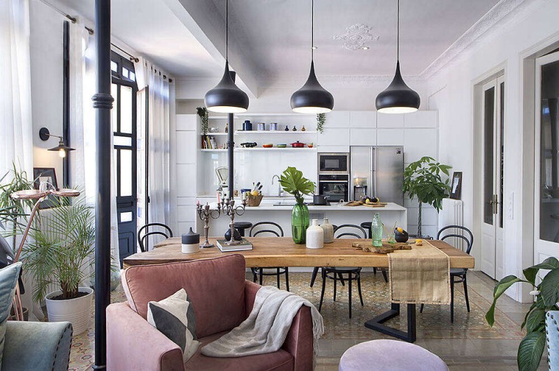 Эклектичные апартаменты в Барселоне