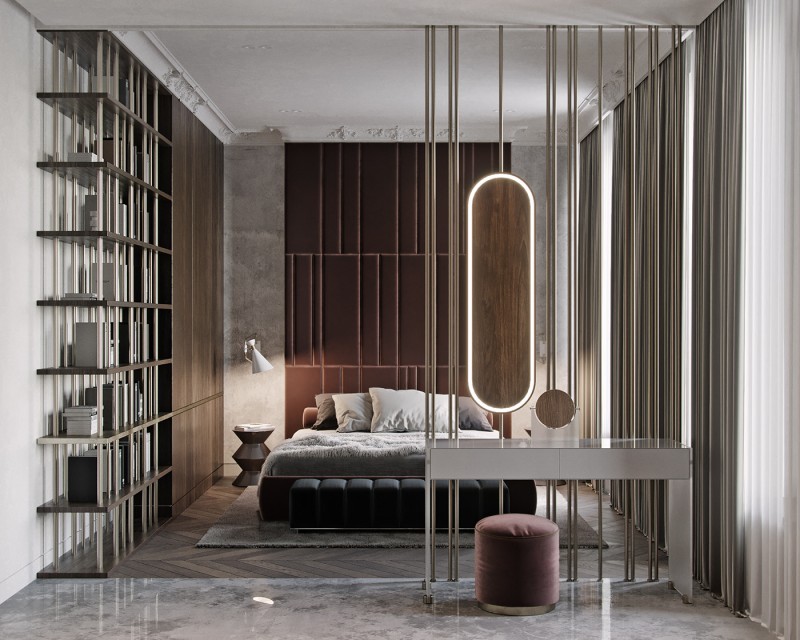 Роскошный интерьер квартиры площадью 107 кв.м.