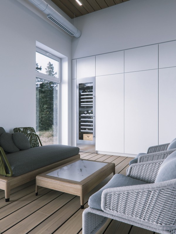 Современный загородный дом с бассейном и спа Современный загородный дом с бассейном и спа