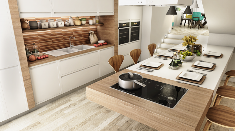 Яркие акценты в обстановке коттеджа