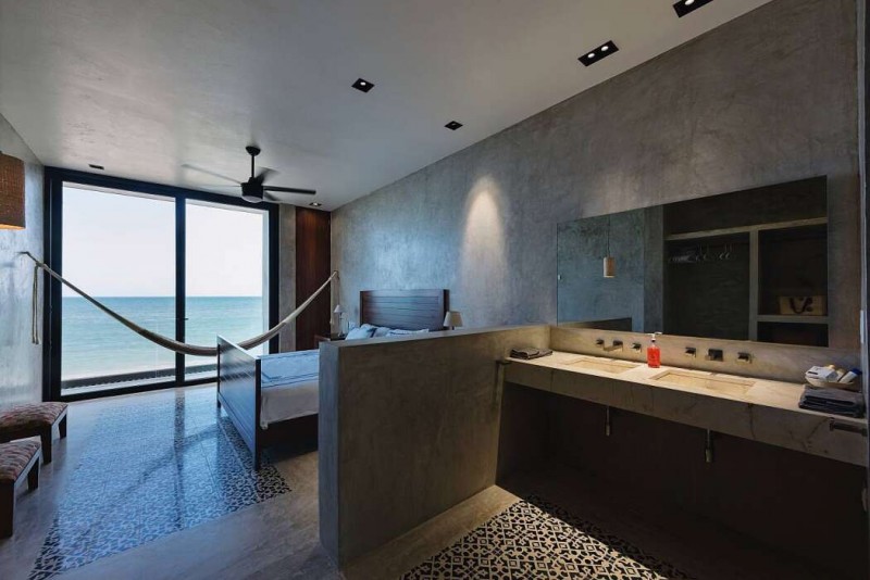 Бетонный пляжный дом на побережье Юкатана в Мексике Бетонный пляжный дом на побережье Юкатана в Мексике